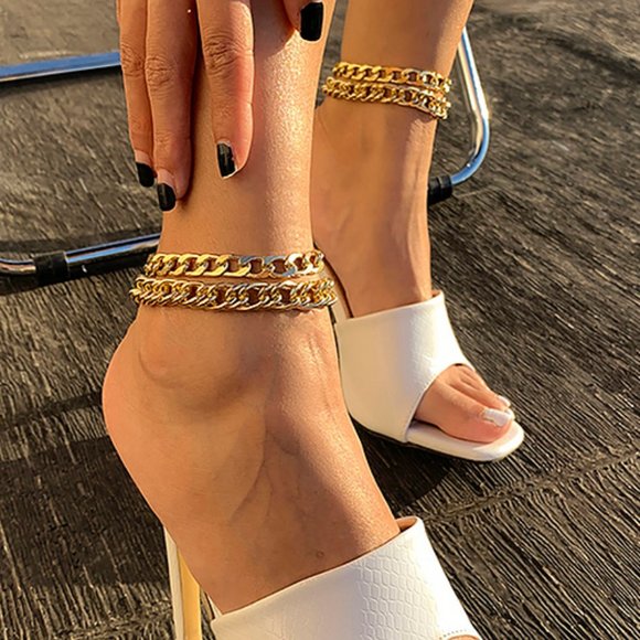 Jewelry - "Off The Chain" 2PC Anklet Set